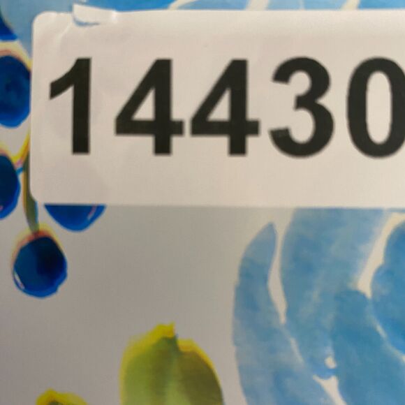 Lands End Shirt Womens Medium Polo Blue Floral Zip Short Sleeve Cotton - Picture 8 of 8